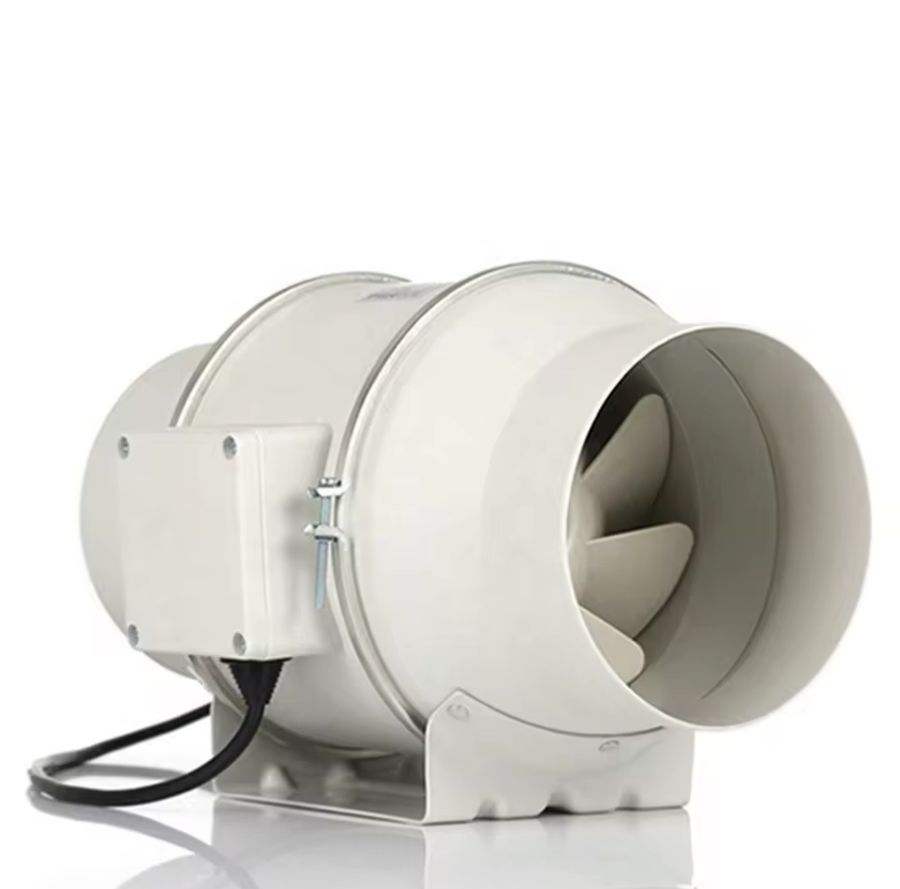 White mixed flow duct fan